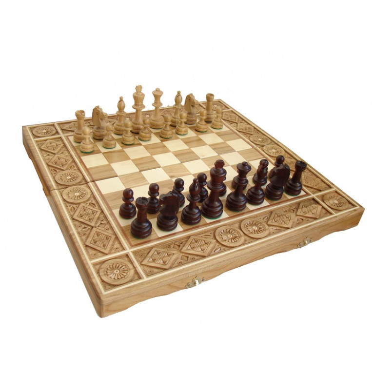 Összecsukható fa sakk 350*350 PL93
